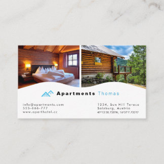 Unterkunft, Hotel & Resort Business Card Begleitkarte