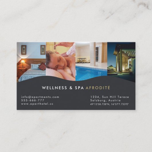 Unterkunft, Hotel & Resort Business Card Begleitkarte (Vorderseite)