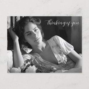 Unterkunft im B&W Foto Postkarte