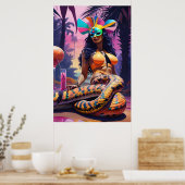 Unterkunft in den serpentinen Gewässern Poster (Küche)