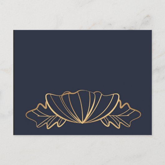 Unterkunft in Marinestadt und goldener Blüte Ankündigungspostkarte (Rückseite)