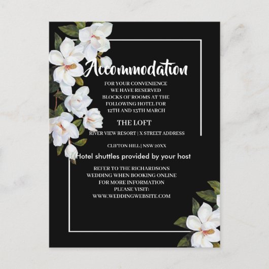 Unterkunft in Vintager Rose Ankündigungspostkarte (Vorderseite)