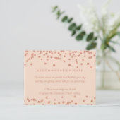 Unterkunft Rose Gold Glitzer Confetti Rose Postkarte (Stehend Vorderseite)