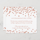 Unterkunft Rose Gold Glitzer Confetti Weiß Postkarte (Vorne/Hinten)