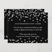Unterkunft Silver Imitate Glitzer Confetti Black Postkarte (Vorne/Hinten)