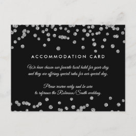 Unterkunft Silver Imitate Glitzer Confetti Black Postkarte