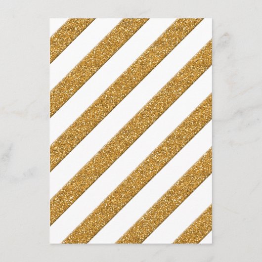 Unterkunft Skript für ewig in Liebe Gold Glitzer Begleitkarte (Rückseite)