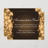 Unterkunft Sparkling Lights Gold Postkarte (Vorne/Hinten)