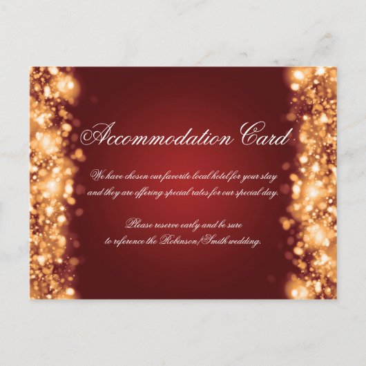 Unterkunft Sparkling Lights Gold Postkarte (Vorderseite)