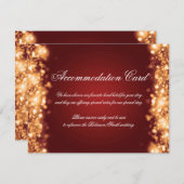 Unterkunft Sparkling Lights Gold Red Begleitkarte (Vorne/Hinten)