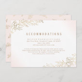 Unterkünfte aus weißem Blattgold Begleitkarte (Vorne/Hinten)