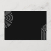 Unterkünfte für Schwarz-weiße geometrische Linien Begleitkarte (Rückseite)