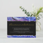 Unterkünfte in Black Wedding Art Begleitkarte (Stehend Vorderseite)