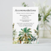 Unterkünfte in der Hochzeit in Urlaubsort Tropical Begleitkarte (Stehend Vorderseite)