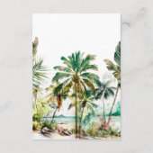 Unterkünfte in der Hochzeit in Urlaubsort Tropical Begleitkarte (Rückseite)