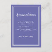 Unterkünfte Simple Periwinkle Blue Wedding Begleitkarte (Vorderseite)