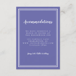 Unterkünfte Simple Periwinkle Blue Wedding Begleitkarte
