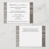 Unterkunftskarten für das Banded Wood Hotel Begleitkarte (Vorne/Hinten)