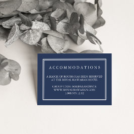 Unterkunftskarten für Marinehotel und White Weddin Begleitkarte