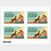 Unterlagen zum Aufklebern von Hunden und Spielgerä Rechteckiger Aufkleber (Blatt)