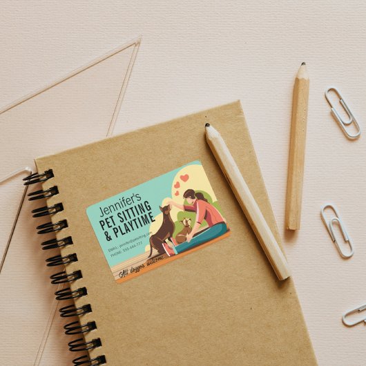 Unterlagen zum Aufklebern von Hunden und Spielgerä Rechteckiger Aufkleber