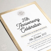 UNTERNEHMEN ANNIVERSARY Modernes Business Golden G Einladung