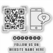 Unternehmen | Befolgen Sie die QR Code Prüfung Aufkleber (Vorderseite)