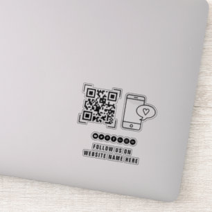 Unternehmen Befolgen Sie die QR Code Prüfung Aufkleber