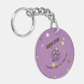 Unternehmen/Büro/Schule - Supergoldstern bearbeite Schlüsselanhänger (Vorderseite links)