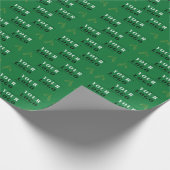 Unternehmen Business Green Christmas Holly Tiled-L Geschenkpapier (Ecke)