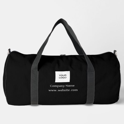Unternehmen für benutzerdefinierte Logos Black Bus Duffle Bag (Vorderseite)
