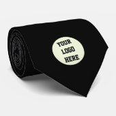 Unternehmen für benutzerdefinierte Logos Black Bus Krawatte (Gerollt)