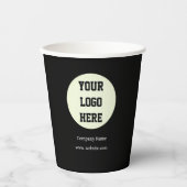 Unternehmen für benutzerdefinierte Logos Black Bus Pappbecher (Vorderseite)