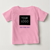 Unternehmen für benutzerdefinierte Logos Pink Baby T-shirt (Vorderseite)