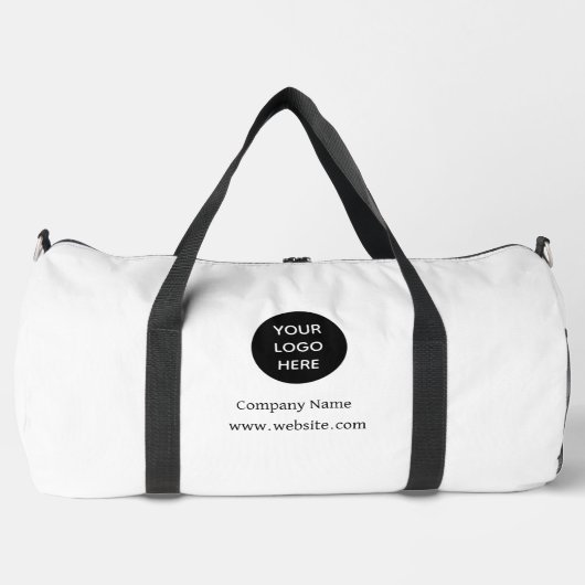Unternehmen für benutzerdefinierte Logos Weißunter Duffle Bag (Vorderseite)
