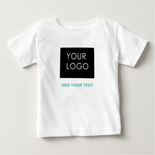 Unternehmen für benutzerdefinierte Logos White Baby T-shirt