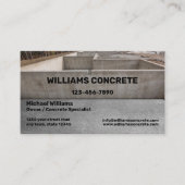Unternehmen für Betonarbeiten und Zement Visitenkarte (Vorderseite)