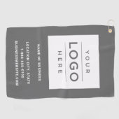 Unternehmen für kundenspezifische graue Firmenlogo Golfhandtuch (Horizontal)