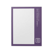 Unternehmen für kundenspezifische Logos - Lila Ges Notizblock (Rotiert)