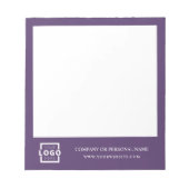 Unternehmen für kundenspezifische Logos - Lila Ges Notizblock (Vorderseite)