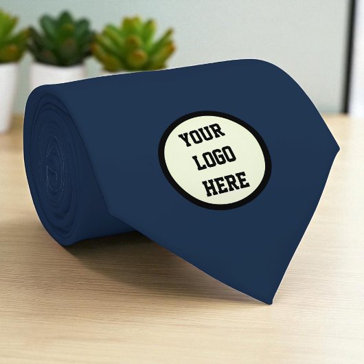 Unternehmen für kundenspezifische Logos Navy Blue Krawatte