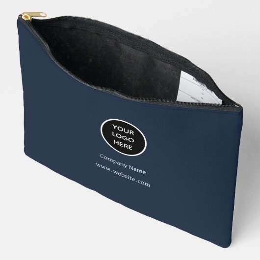 Unternehmen für kundenspezifische Logos Navy Blue Zubehörtasche (Offen)