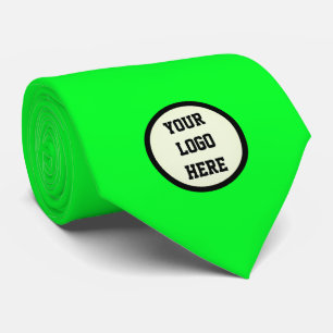 Unternehmen für kundenspezifische Logos Neongrünes Krawatte