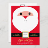 Unternehmen für kundenspezifische Logos Weihnachts Feiertagskarte (Vorne/Hinten)