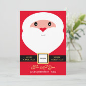 Unternehmen für kundenspezifische Logos Weihnachts Feiertagskarte (Stehend Vorderseite)