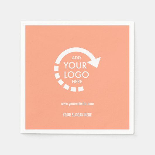 Unternehmen für kundenspezifisches Logo | Peach Co Serviette (Vorderseite)