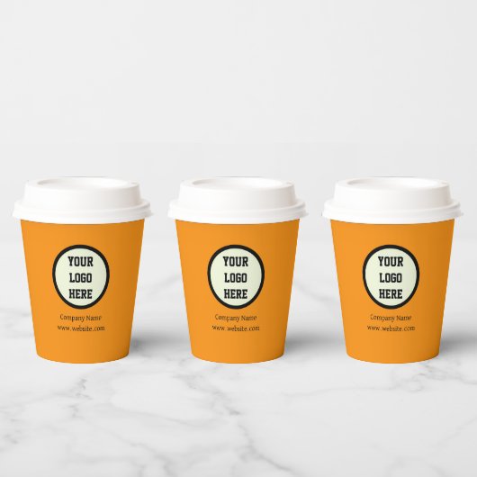 Unternehmen für kundenspezifisches Orange Logo Pappbecher (Multi)