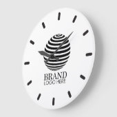 Unternehmen für White Custom Company Große Wanduhr (Winkel)