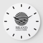 Unternehmen für White Custom Company Große Wanduhr (Vorderseite)