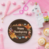 Unternehmen glücklich Thanksgiving Blätter Brown P Pappteller (Party)